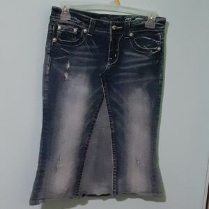 Miss Me midi jean skirt